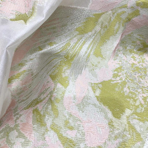 HJ2S62_绿沈色_连衣裙_夏季_气质优雅粉绿花卉提花圆领无袖收腰显瘦 A 字中裙_高级女装_BERNIEELEN 伯妮斯茵 商品图8