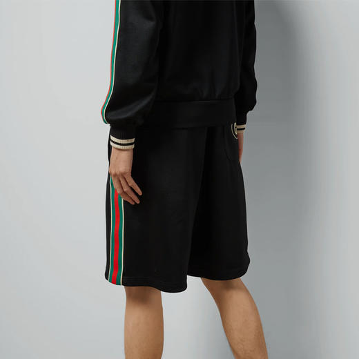 【二】GUCCI 古驰 男士互扣式双G印花平纹针织短裤 黑色 699599 XJEES 1152 商品图2