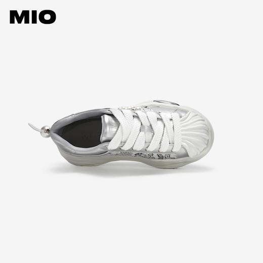 MIO米奥秋季贝壳圆头时尚休闲鞋溶解面包厚底板鞋运动鞋女M244529336 商品图2