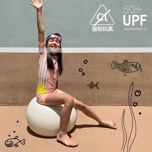 【代发】Uzmz有这么只【连体短袖短裤】防晒儿童连体泳衣女童冲浪服草莓点点11 商品图1