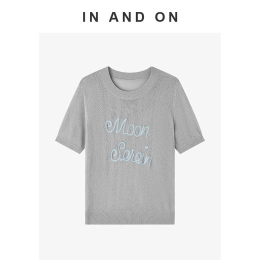 IN AND ON  夏风弥尔 钩花刺绣针织上衣  54466 商品图2