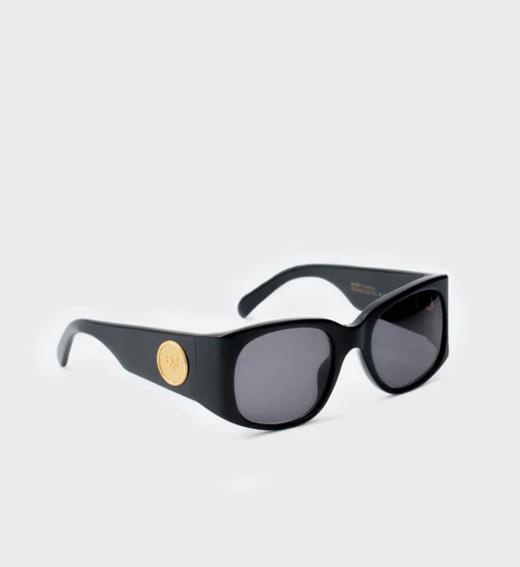 Sporty & Rich - Frame N.06 - Sunglasses - Black / Gold - 配件 - 墨镜 - 黑金 商品图0