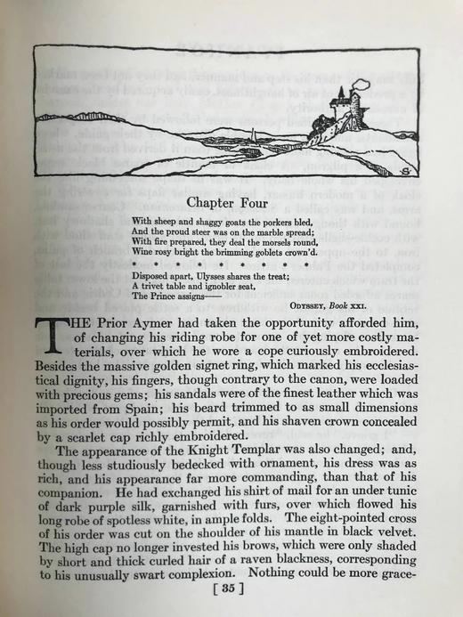 1923年 司各特《艾凡赫》 10幅彩色插图 漆布精装18开 商品图14