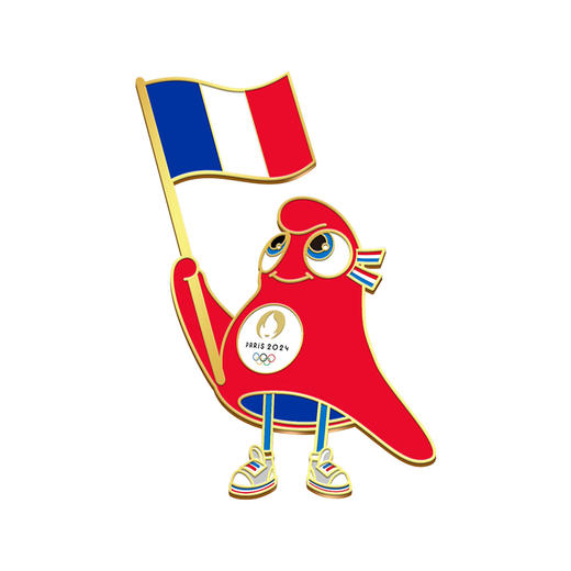 【正版授权】2024巴黎奥运会吉祥物·举旗摇旗徽章 商品图5