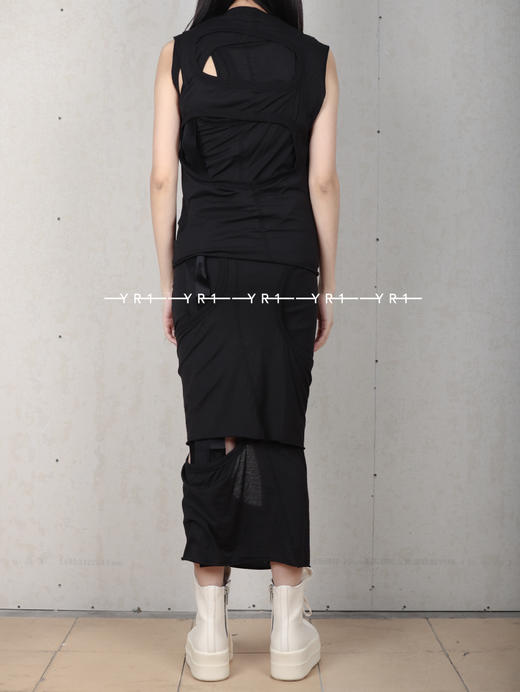 Rick Owens Drkshdw | LIDO 短款黑色镂空上衣 商品图2