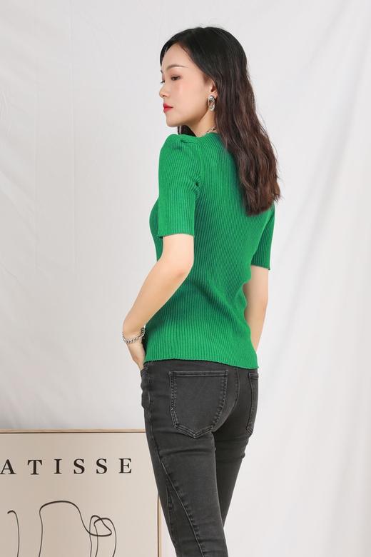 WHO KNOWS 不对称下摆圆领针织上衣 13174 商品图3