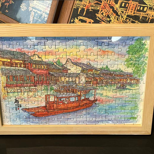 乌镇官方伴手礼景区风景定制文创拼图罐装减压益智纪念品有相框 商品图2