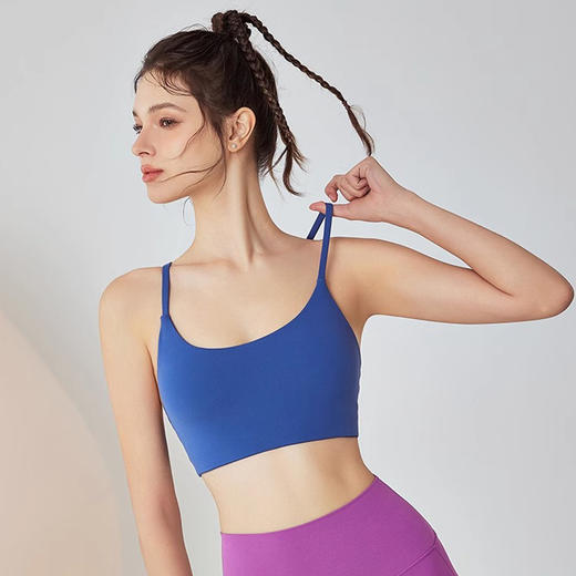 【3~5天发货】跃牌【美度空间】系列 春夏瑜伽背心女细肩带可拆卸胸垫聚拢健身文胸41018 商品图2