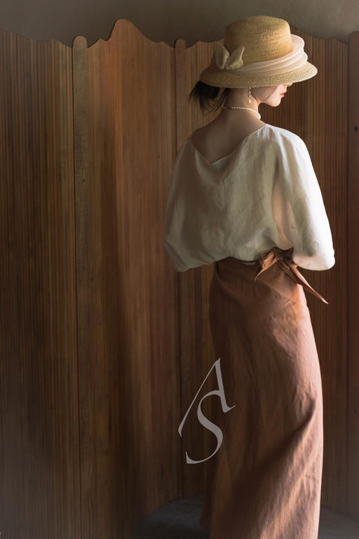 Cortana 粉陶色tanami围裹式半裙 商品图3