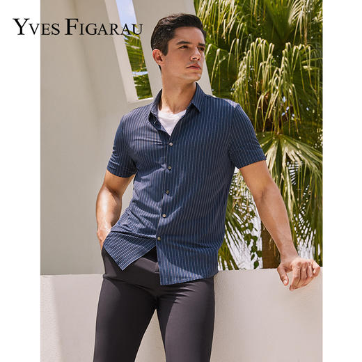 YvesFigarau伊夫·费嘉罗新款休闲短袖衬衫972415 商品图0