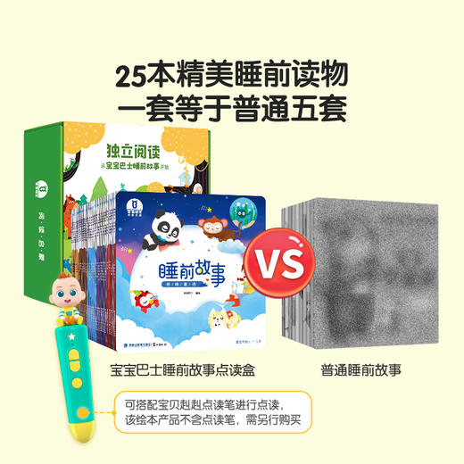 【点读版】宝宝巴士绘本睡前故事3岁+ 奇妙睡前故事点读套盒/25册（不含笔） 商品图3