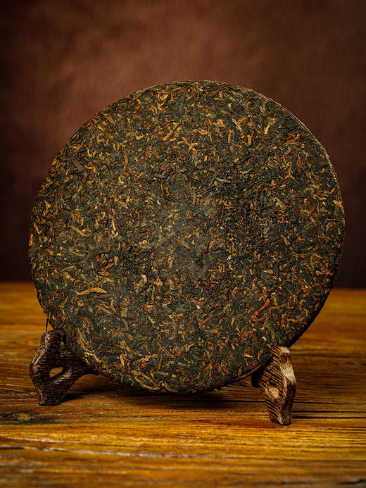 1月5日上午九点【大红印熟茶】2018年勐海布朗山熟茶，传承千百年的高端茶之代表 口感高甜润！稠滑米汤感过口不忘357克/饼茶叶 商品图1