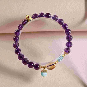YZSJ0006°紫水晶手串0.7*20