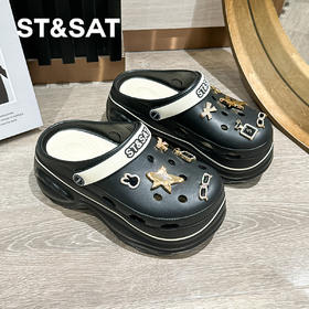 星期六休闲户外沙滩防滑厚底洞洞鞋SSC211014X