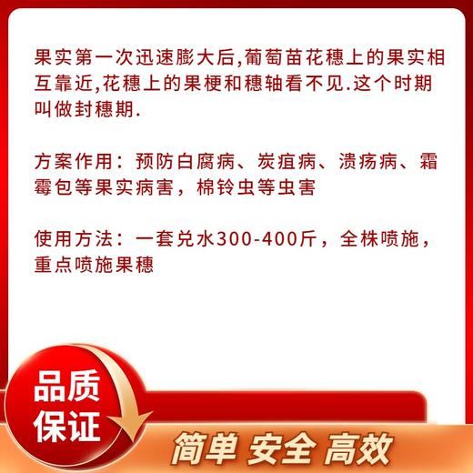葡萄封穗包 丙硫菌唑*1+佳果*1+美妞*1+异军*1+烯酰吗啉*2 商品图1