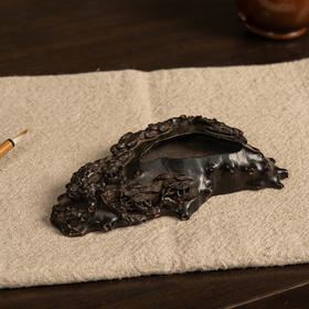 清 紫檀雕松树纹水盂