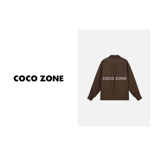 COCO ZONE 100%亚麻法式气质衬衫春秋款长袖翻领衬衣 23C19204 商品图1