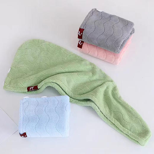 雅鹿爱琴海珊瑚绒浴帽 商品图0