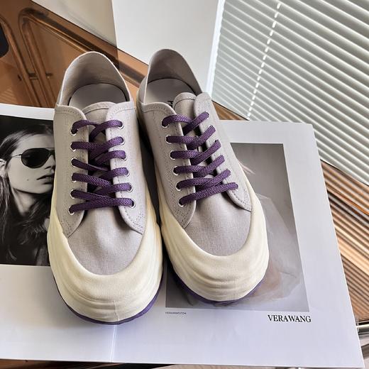 🌈【心动高级配色】厚底一脚蹬帆布鞋：🔺 不挑腿型!无敌百搭，显腿细显腿长❄️ 商品图3