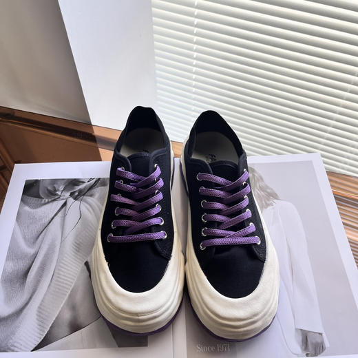 🌈【心动高级配色】厚底一脚蹬帆布鞋：🔺 不挑腿型!无敌百搭，显腿细显腿长❄️ 商品图2