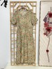 丁摩 苎麻连衣裙旅行印花收腰显瘦棉麻裙子Q122048HS-DY199 商品缩略图6