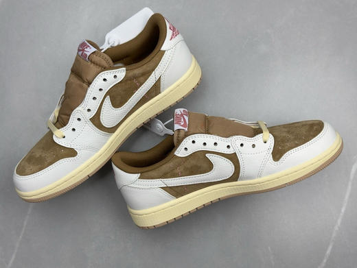 夏日特惠💰430 公司级 # Travis Scott x Air Jordan 1 LOW OG SP 新配色 卡其 商品图8