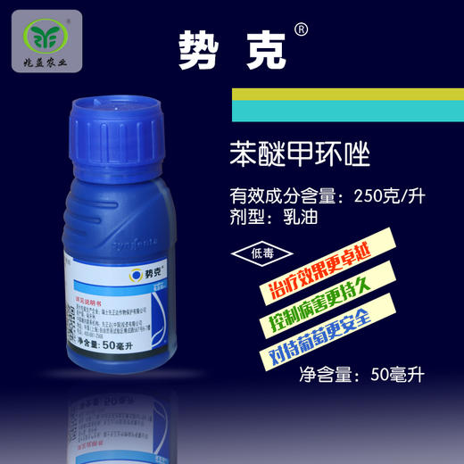 势克 苯醚甲环唑（先正达）主治葡萄黑痘病、炭疽病、黑星病。 商品图0
