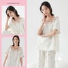 3部顶瓜瓜女士玫瑰双棉纱娃娃领短袖长裤家居服DJJWX-AQ22679 商品缩略图1