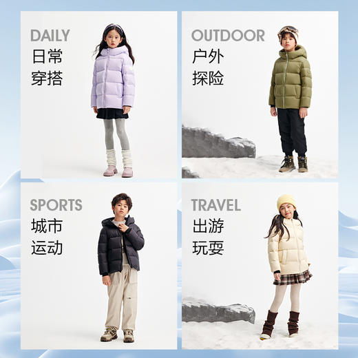 森马儿童羽绒服年新款保暖鹅绒外套冬季三防亲子装男童女童装 商品图4