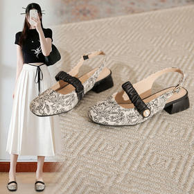 ZHR新中式凉拖鞋女2024夏季新款中国风凉鞋高级感包头凉鞋配裙子