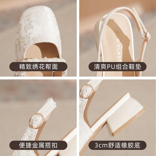 ZHR新中式凉拖鞋女2024夏季新款中国风凉鞋高级感包头凉鞋配裙子 商品图3