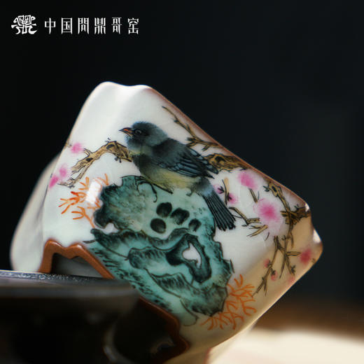 问鼎哥窑致巧款四方杯（莺啼桃色）（缺货） 商品图3