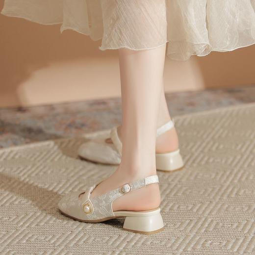 ZHR新中式凉拖鞋女2024夏季新款中国风凉鞋高级感包头凉鞋配裙子 商品图6