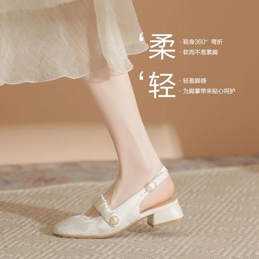 ZHR新中式凉拖鞋女2024夏季新款中国风凉鞋高级感包头凉鞋配裙子 商品图4