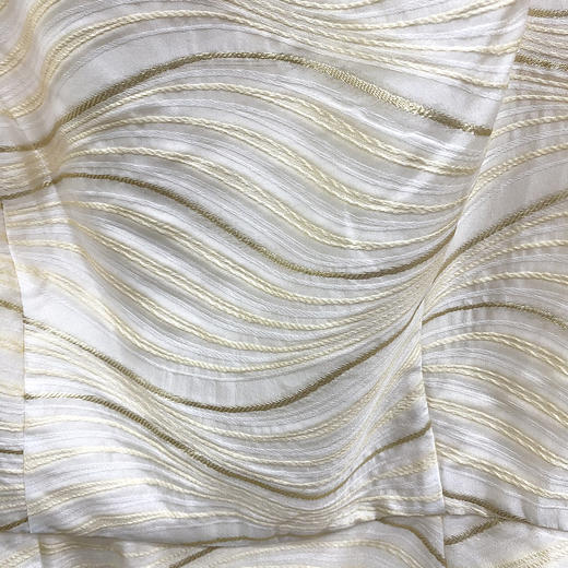 HJ2S66_玉色_连衣裙_四季_优雅复古水波纹金线提花 V 领无袖收腰显瘦中裙_高级女装_BERNIEELEN 伯妮斯茵 商品图6