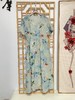 丁摩 苎麻连衣裙旅行印花收腰显瘦棉麻裙子Q122048HS-DY199 商品缩略图3