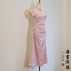 【粉黛】提花缎立领水滴镂空改良旗袍新中式 商品缩略图6