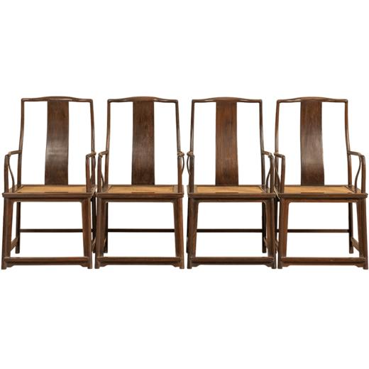 清 红木南官帽椅成堂（一堂四只） 商品图5