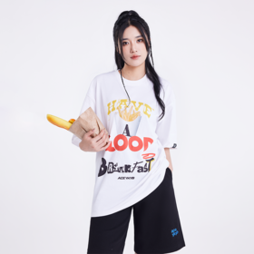 ACEYKYB黄子韬薯条印花T恤男女2025夏季新款美式宽松休闲短袖中性