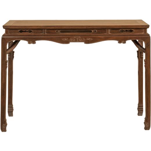 清 红木高束腰霸王枨云纹足条桌 商品图5