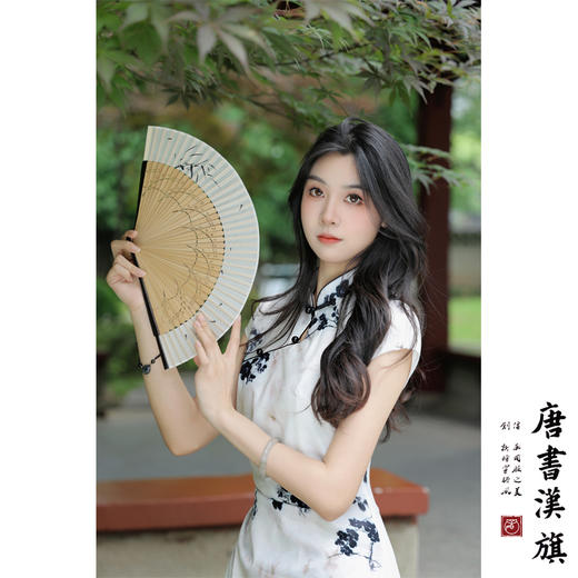 【墨梅】绸缎水墨国风改良旗袍新中式 商品图1