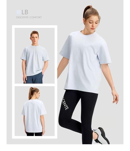 点此购买 迪桑特夏季男女款透气运动休闲宽松短袖字母T恤 bk 290545 商品图7