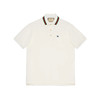 GUCCI 古驰 男士饰双G珠地棉短袖Polo衫 白色 752604 XJFTL 9733 商品缩略图0