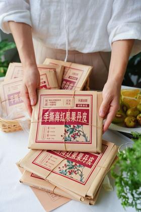 老式果丹皮手撕果丹皮干硬手撕老式整张大片无糖精添加山楂片卷童年零食