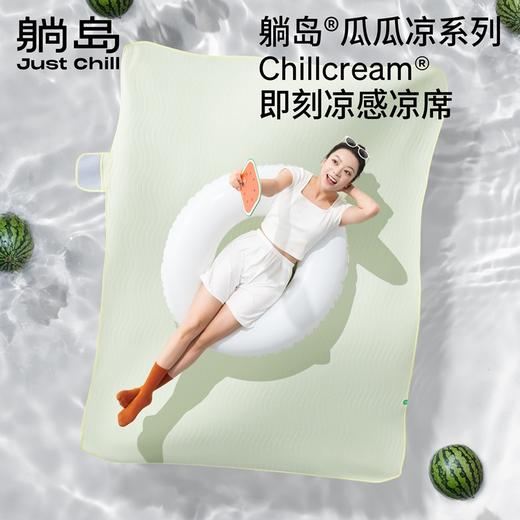 躺岛~瓜瓜即刻凉感凉席 家用凉感抑菌软席可折叠可水洗机洗夏季冰丝席 商品图0