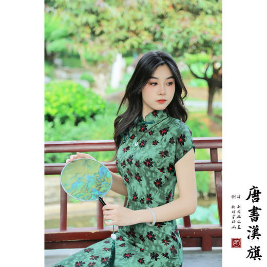 【槐序】天丝纺民国风立领大圆襟改良旗袍新中式 商品图5