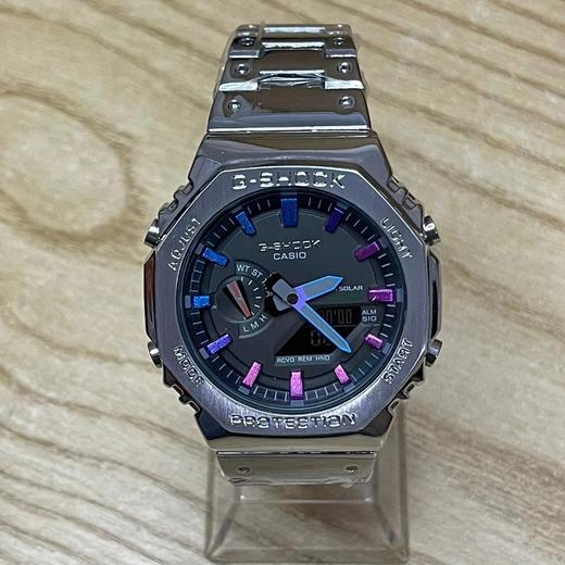 CASIO卡西欧G-SGHOCK 全金属八王子炫彩渐变手表 彩虹圈🌈情侣腕表 商品图5