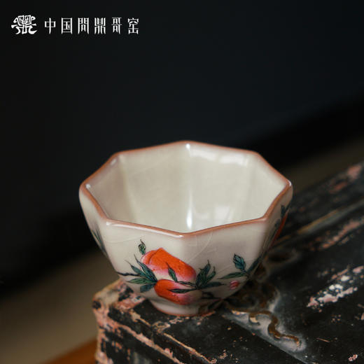 问鼎哥窑致巧款暮雪杯(丰桃娇蕊)（缺货） 商品图4