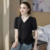 奢姿2025年夏装新款大码女装不规则绑带时尚衬衫胖妹妹百搭上衣9942291287 商品缩略图2