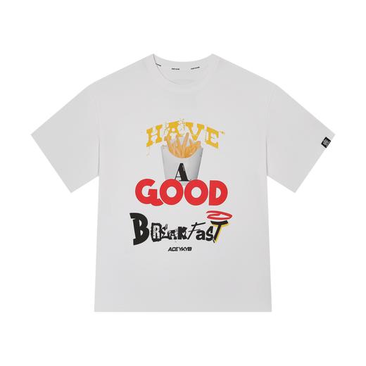 ACEYKYB黄子韬薯条印花T恤男女2025夏季新款美式宽松休闲短袖中性 商品图3